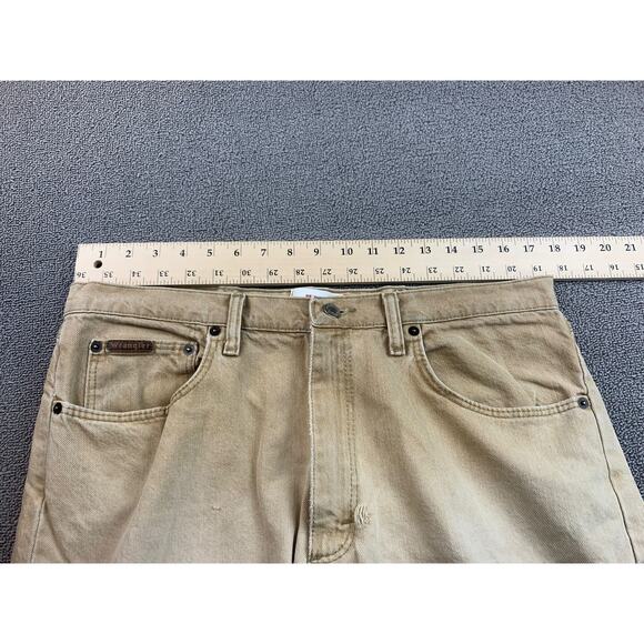 Wrangler Jeans 2000's Era Men's 36x32 Tan Denim Jeans Work Casual - Picture 6 of 16